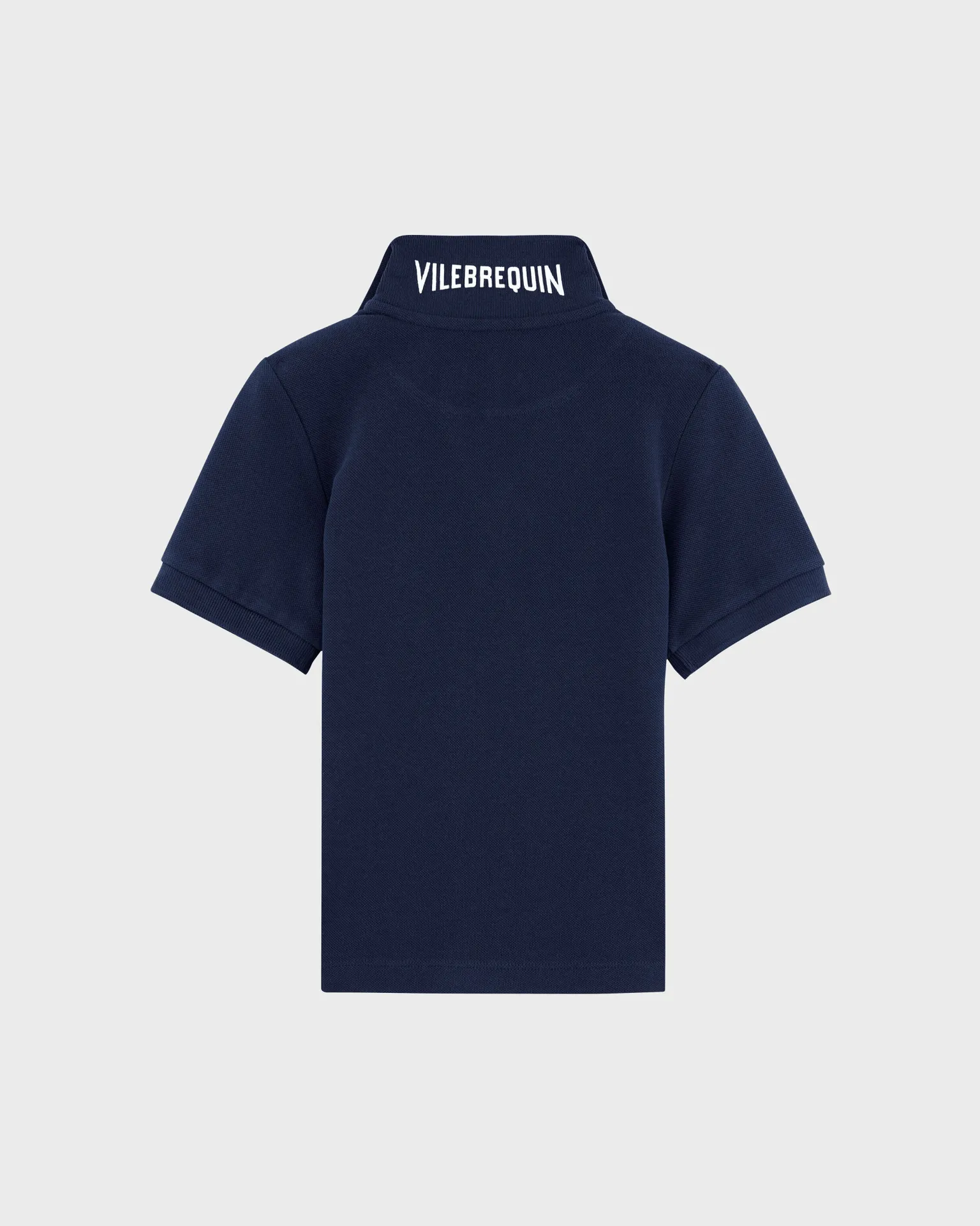 Vilebrequin - Solid Polohemd Aus Baumwollpikee Mit Changierendem Effekt Für Jungen - Polohemd - Pantin - Blau - Größe 4 – Bild 2