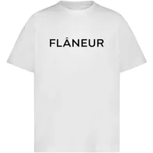 Flâneur - Printed Logo T-Shirt White - Größe XXL - weiß Flâneur - Printed Logo T-Shirt White - Größe XXL - weiß