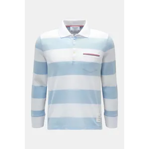 Thom Browne - Herren - Longsleeve-Poloshirt hellblau/weiß gestreift Thom Browne - Herren - Longsleeve-Poloshirt hellblau/weiß gestreift