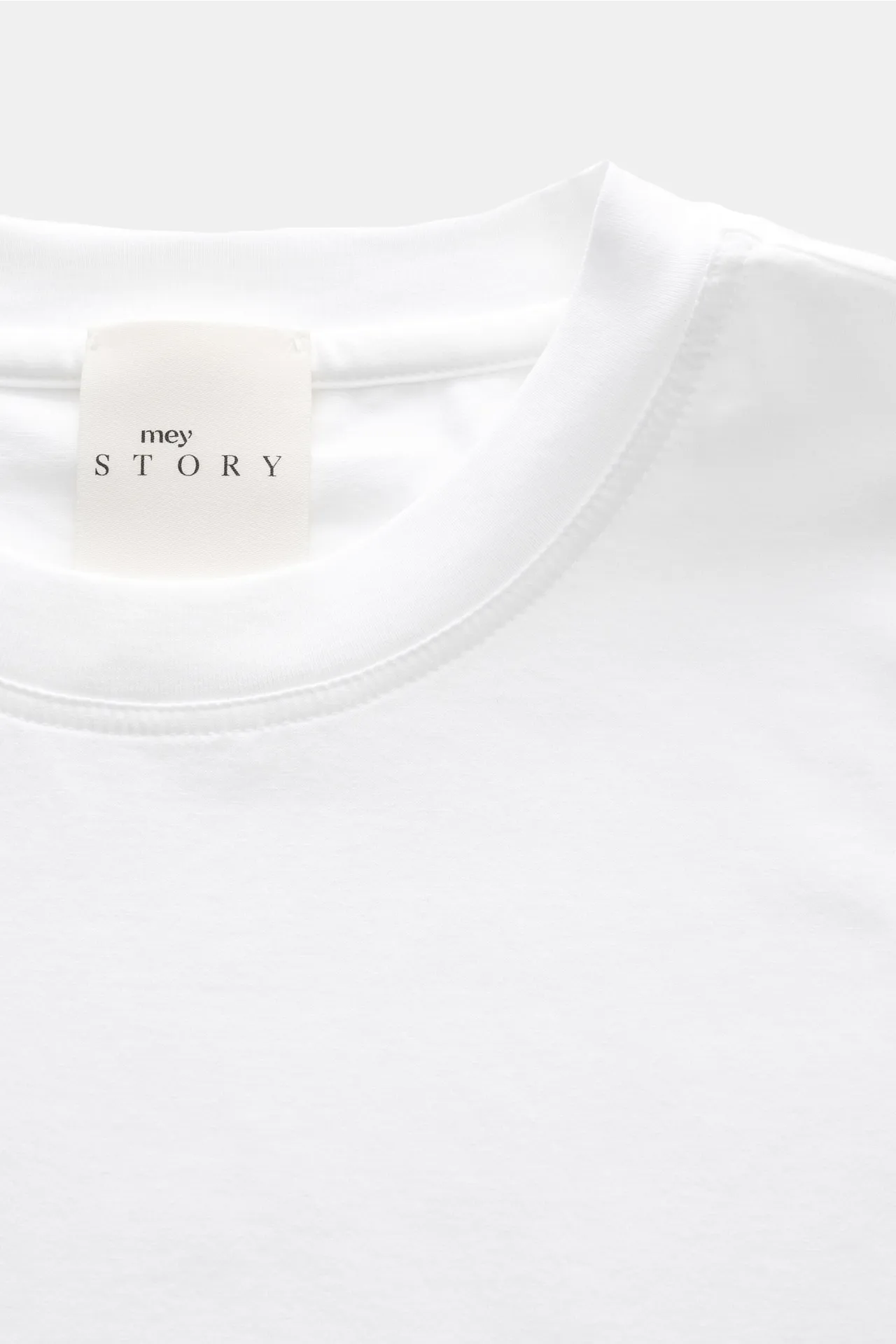 mey story - Herren - Rundhals-T-Shirt 'The Suitable' weiß – Bild 2