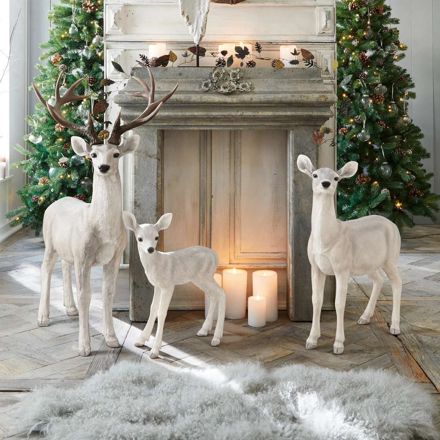 Hirsch mit Reh und Kitz Olsen – Bild 4