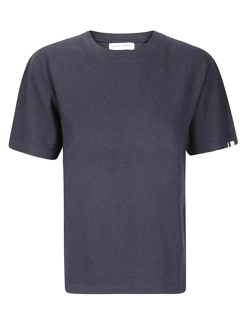 Extreme Cashmere - Crew Neck Cotton-Cashmere T-Shirt With Fine-Knit T - Größe ONE SIZE - blau Extreme Cashmere - Crew Neck Cotton-Cashmere T-Shirt With Fine-Knit T - Größe ONE SIZE - blau