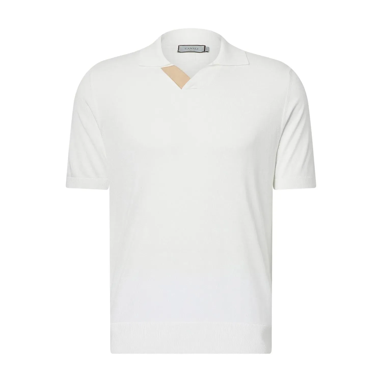 Canali - Poloshirt aus Baumwollmix - Größe 52 - blau – Bild 2
