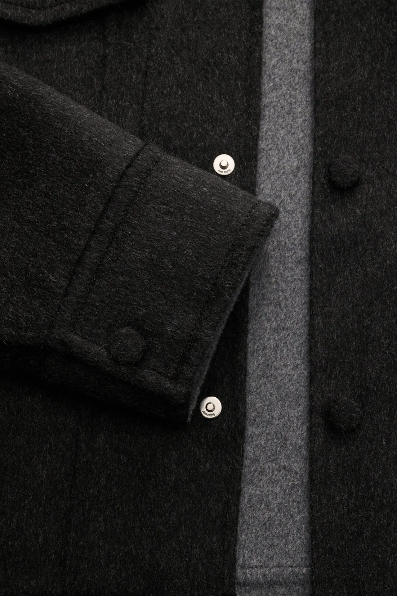 Ami Paris - Herren - Overshirt anthrazit – Bild 4