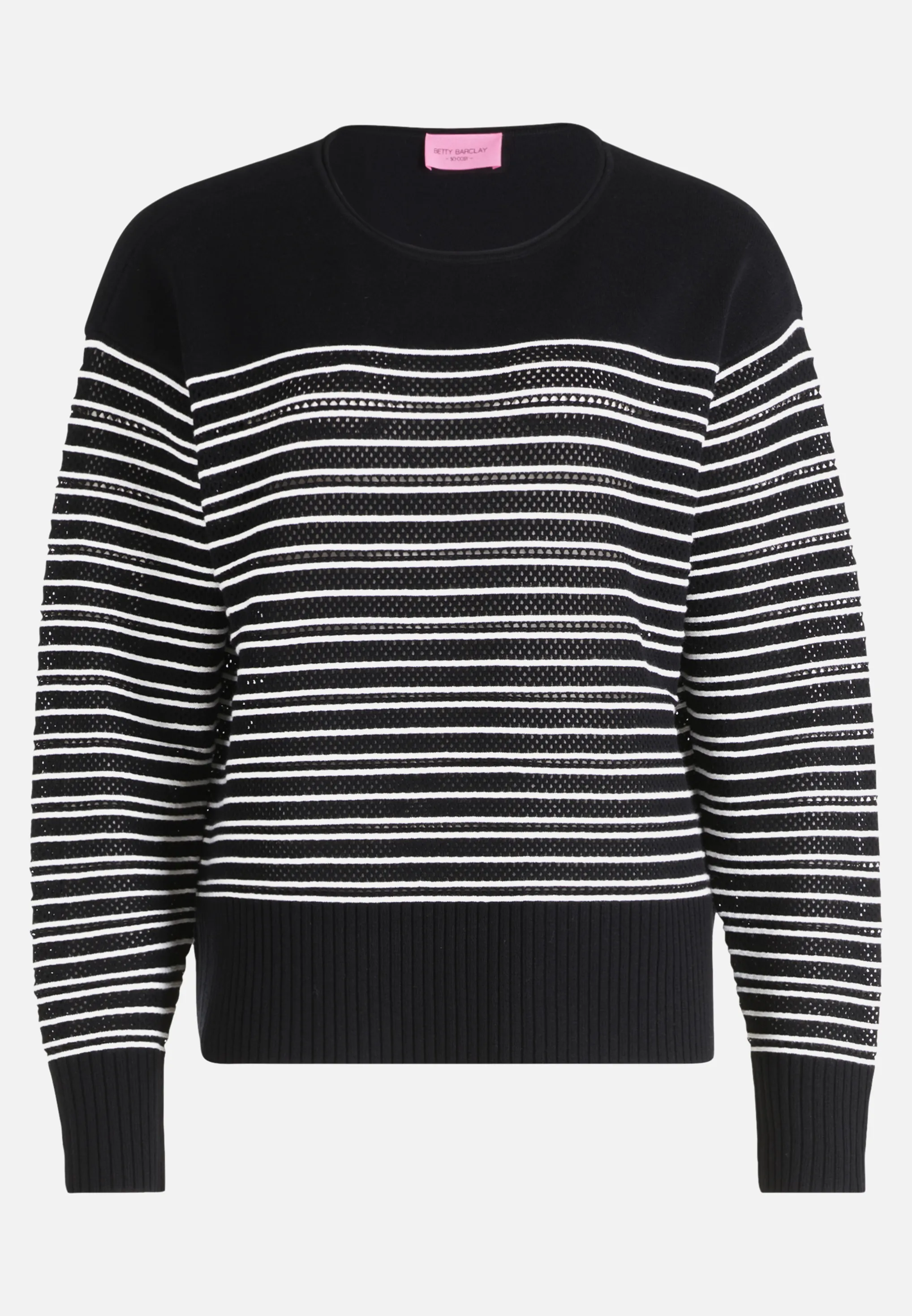 Basic-Strickpullover mit Streifen – Bild 3