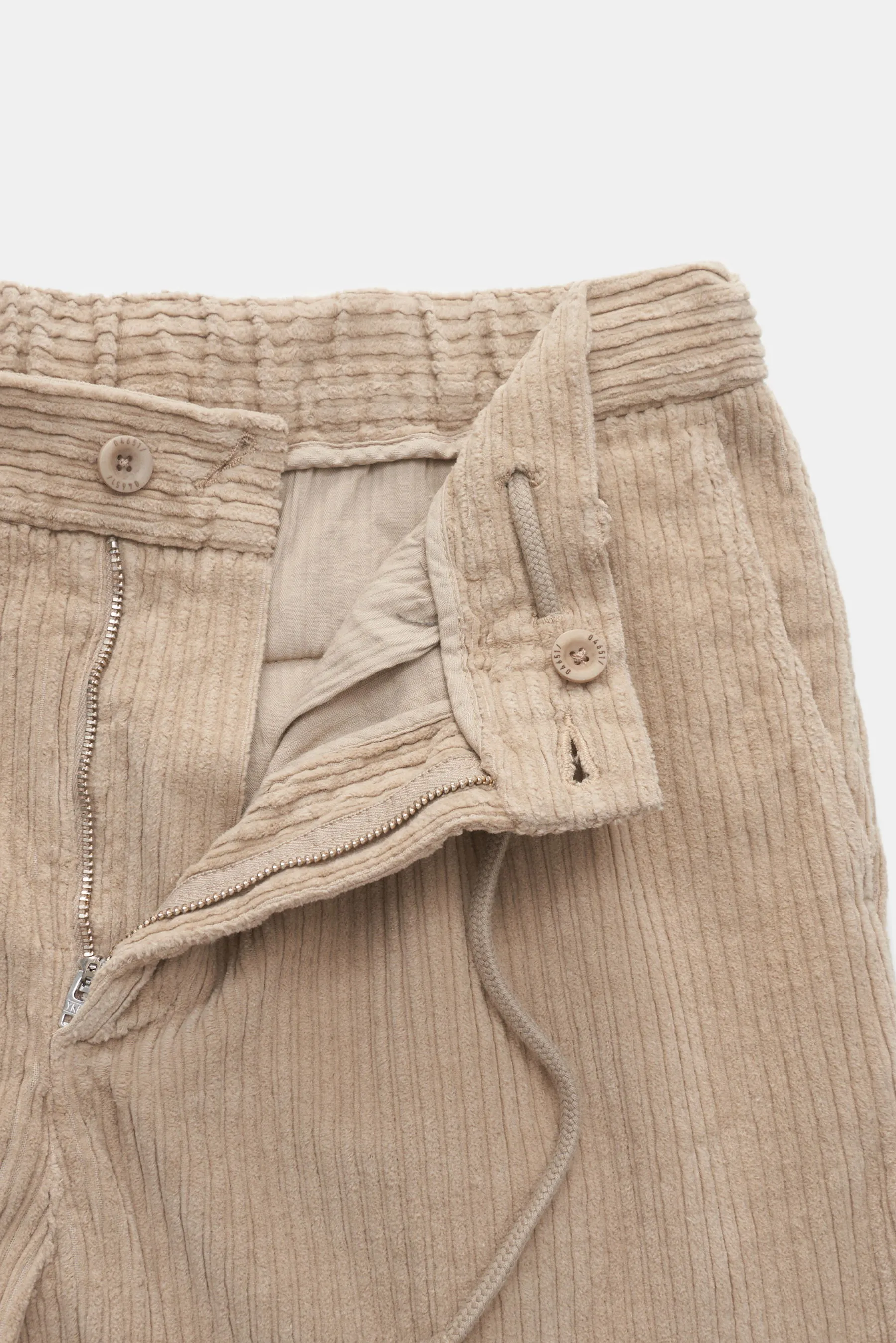 04651/ A trip in a bag - Herren - Cord-Jogpants 'Oyster' beige – Bild 4