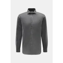 Guglielminotti - Herren - Flanellhemd Haifisch-Kragen dunkelgrau meliert Guglielminotti - Herren - Flanellhemd Haifisch-Kragen dunkelgrau meliert