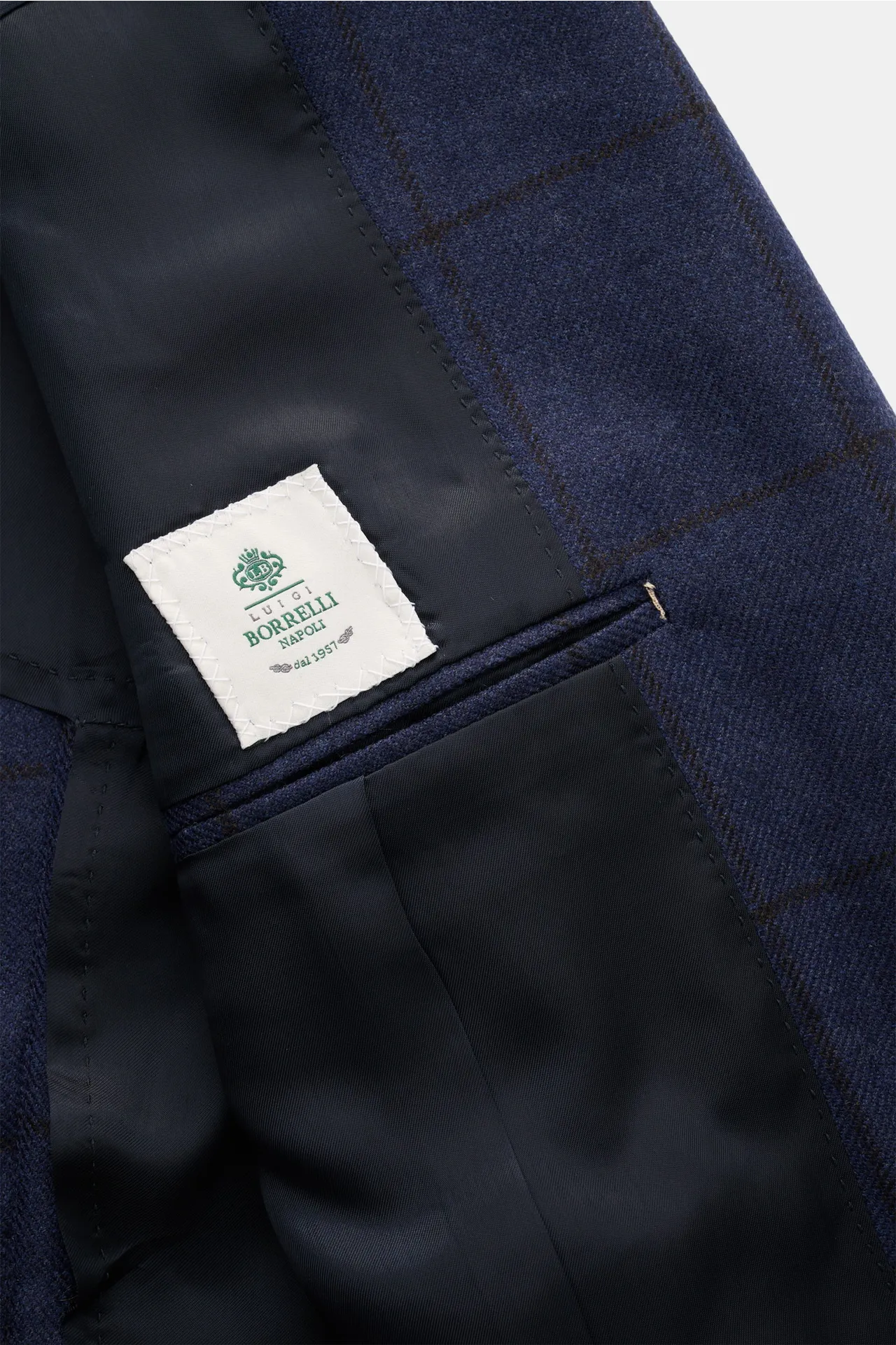 Borrelli - Herren - Sakko 'Procida' navy/schwarz kariert – Bild 4