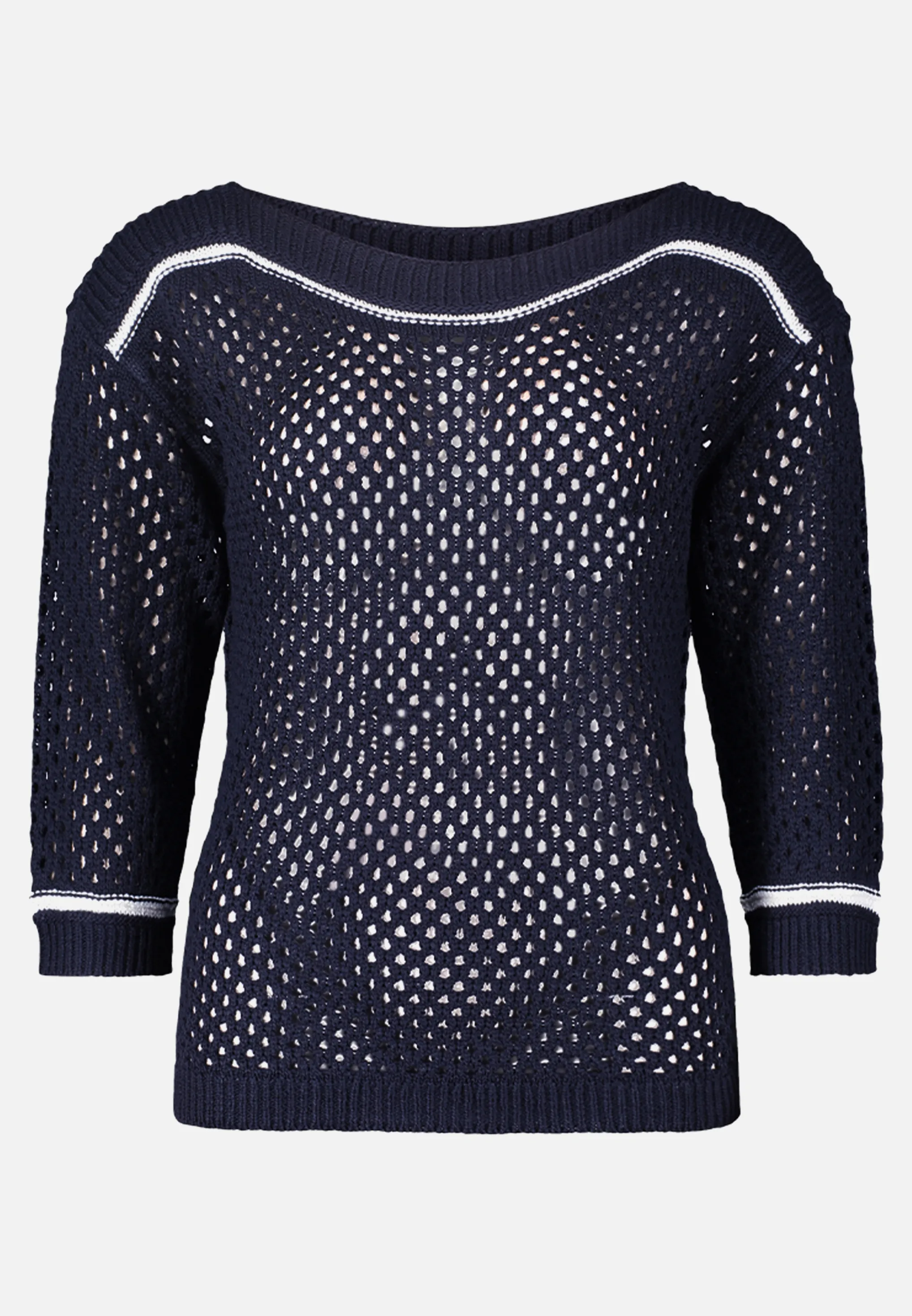 Lochstrick-Pullover mit Strickdetails – Bild 3