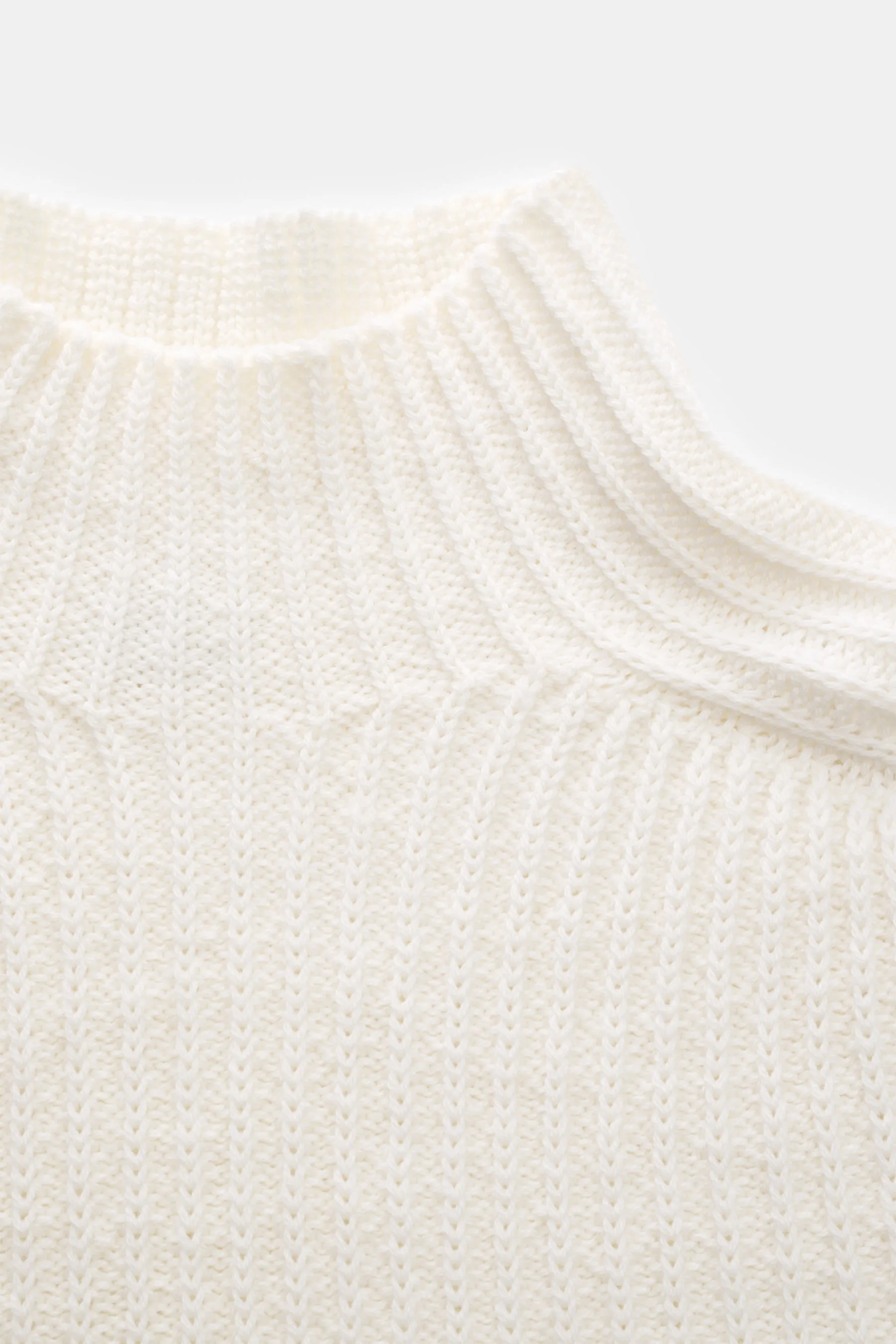 04651/ A trip in a bag - Herren - Mock Neck Pullover 'Foggy Mock' offwhite – Bild 2