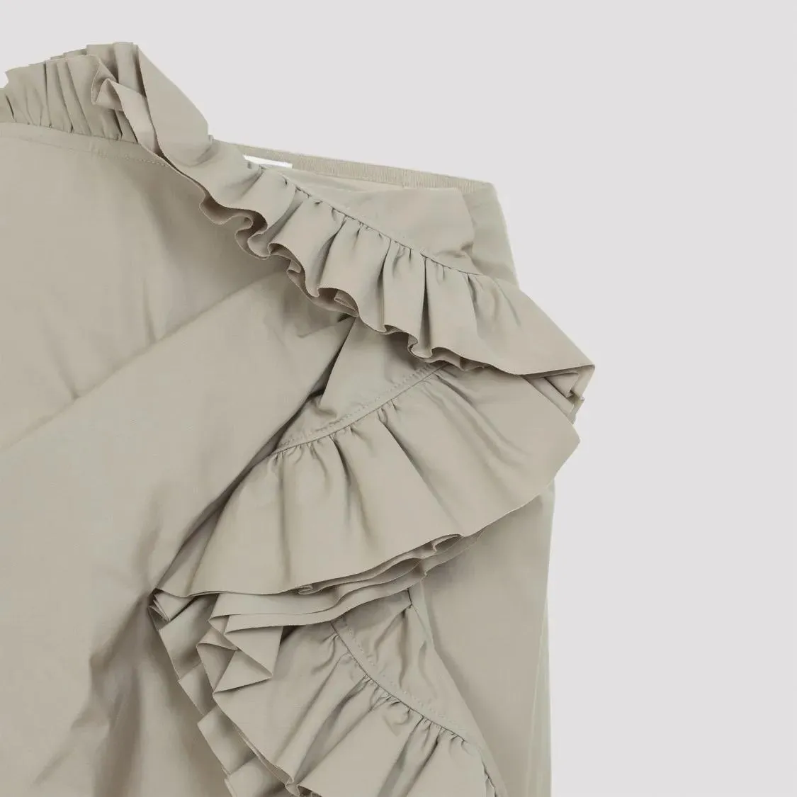 Dries Van Noten - Asymmetrical Nude Midi Skirt With Cascading Ruffle - Größe 40 - beige – Bild 2
