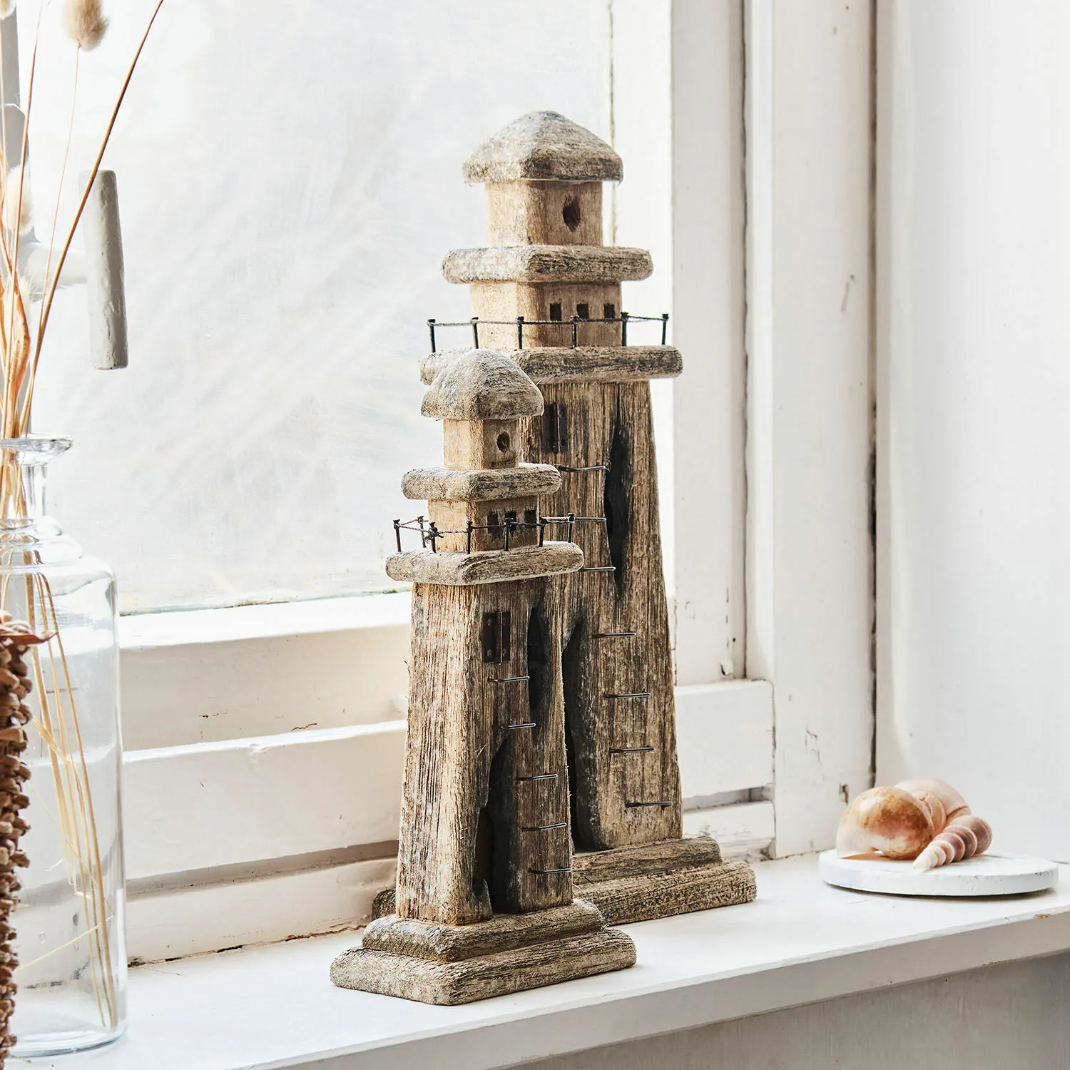 Deko-Leuchtturm 2er Set Bourgneuf – Bild 4