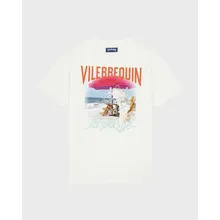 Vilebrequin - Wave On Vbq Beach T-shirt Aus Baumwolle Für Herren - T-shirt - Portisol - Weiss - Größe S Vilebrequin - Wave On Vbq Beach T-shirt Aus Baumwolle Für Herren - T-shirt - Portisol - Weiss - Größe S