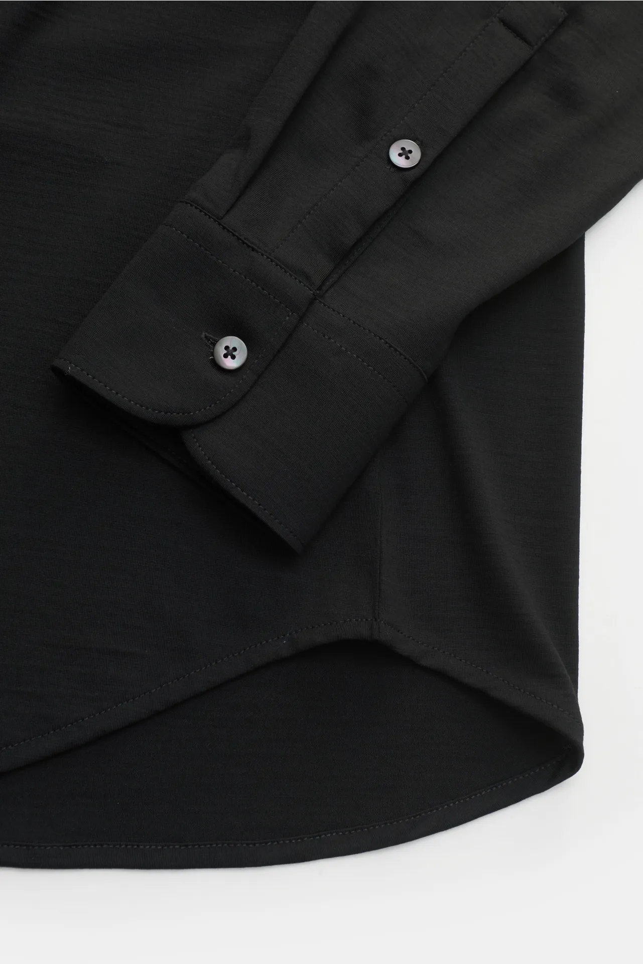 Stefan Brandt - Herren - Jersey-Hemd 'Otis' Haifisch-Kragen schwarz – Bild 3