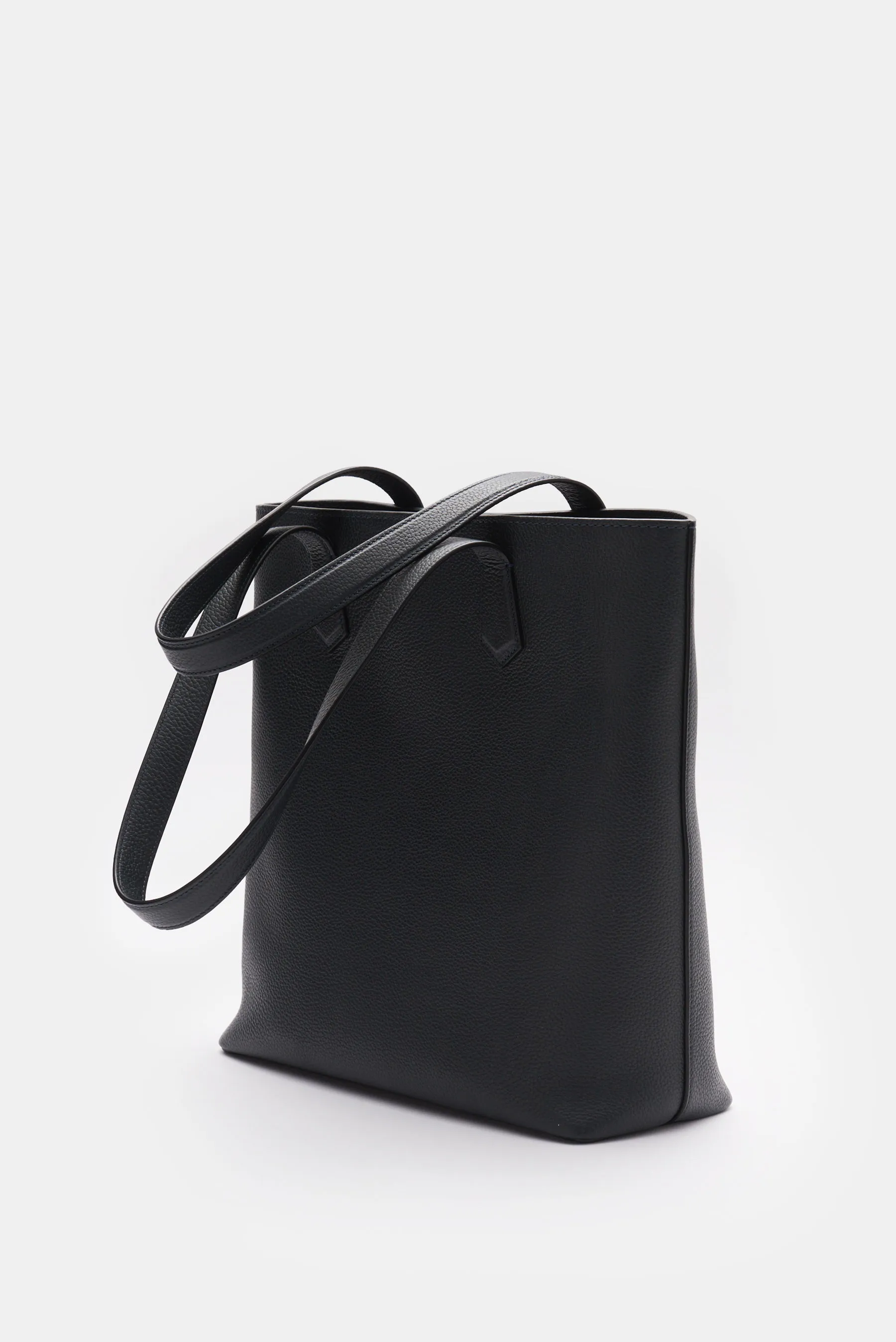 Serapian - Herren - Leder Tote Bag dark navy – Bild 2