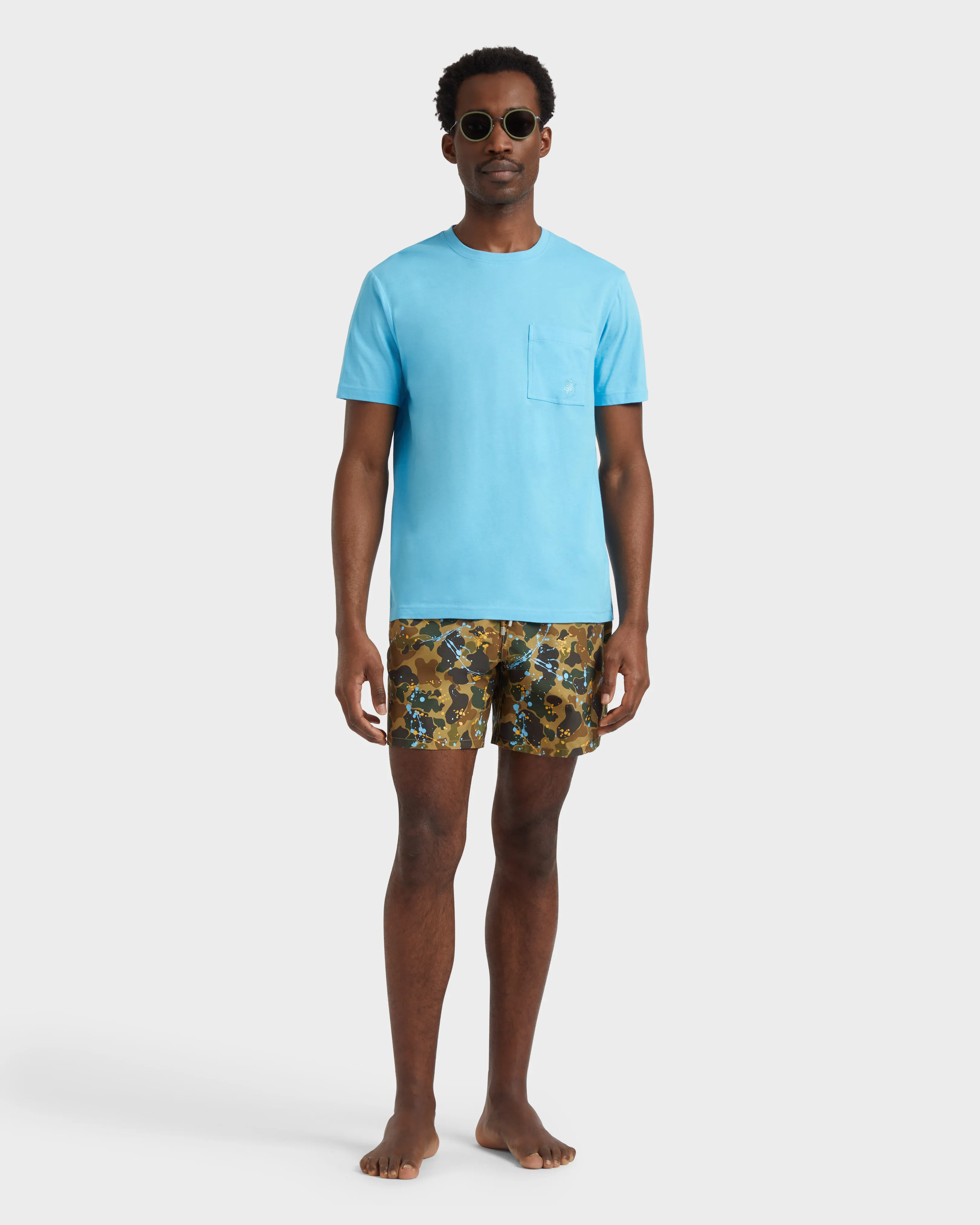 Vilebrequin - Camo Splash Badeshorts Für Herren - Vbq X Palm Angels - Bademode - Moorea - Marone - Größe S – Bild 5