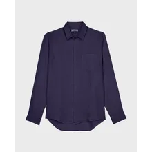 Vilebrequin - Turtle Monogram Hemd Aus Leinen Und Baumwolle Für Herren - Hemd - Caroubis - Blau - Größe M Vilebrequin - Turtle Monogram Hemd Aus Leinen Und Baumwolle Für Herren - Hemd - Caroubis - Blau - Größe M