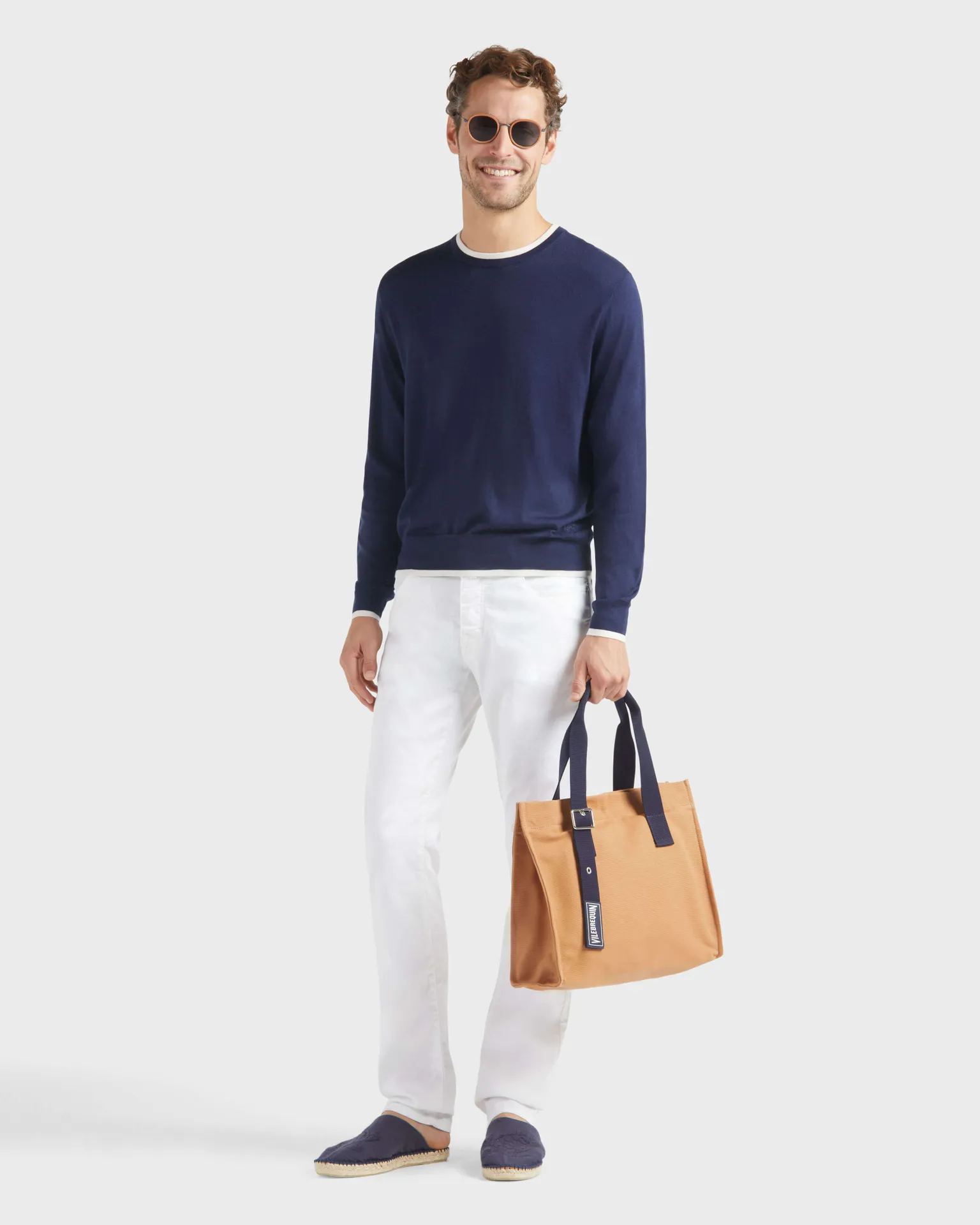 Vilebrequin - Solid Hose Aus Leinen Und Baumwolle Für Herren - Jeanshose - Gbetta18 - Weiss - Größe 32 – Bild 5