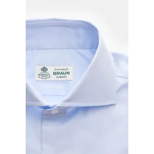 Borrelli - Herren - Business Hemd %27Nando%27 Haifisch-Kragen hellblau