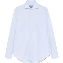 Corneliani - hemd wit blauw streep - Größe 43 - weiß Corneliani - hemd wit blauw streep - Größe 43 - weiß