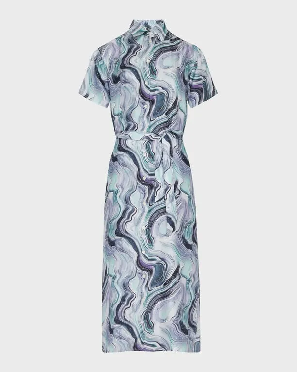 Vilebrequin - Langes Marble Hemdkleid Aus Seide Für Damen - Kleid - Loucia - Weiss - Größe XL Vilebrequin - Langes Marble Hemdkleid Aus Seide Für Damen - Kleid - Loucia - Weiss - Größe XL