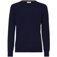 Brunello Cucinelli - Dark Blue Cashmere Sweater With Classic Crew Neckl - Größe 54 - schwarz Brunello Cucinelli - Dark Blue Cashmere Sweater With Classic Crew Neckl - Größe 54 - schwarz