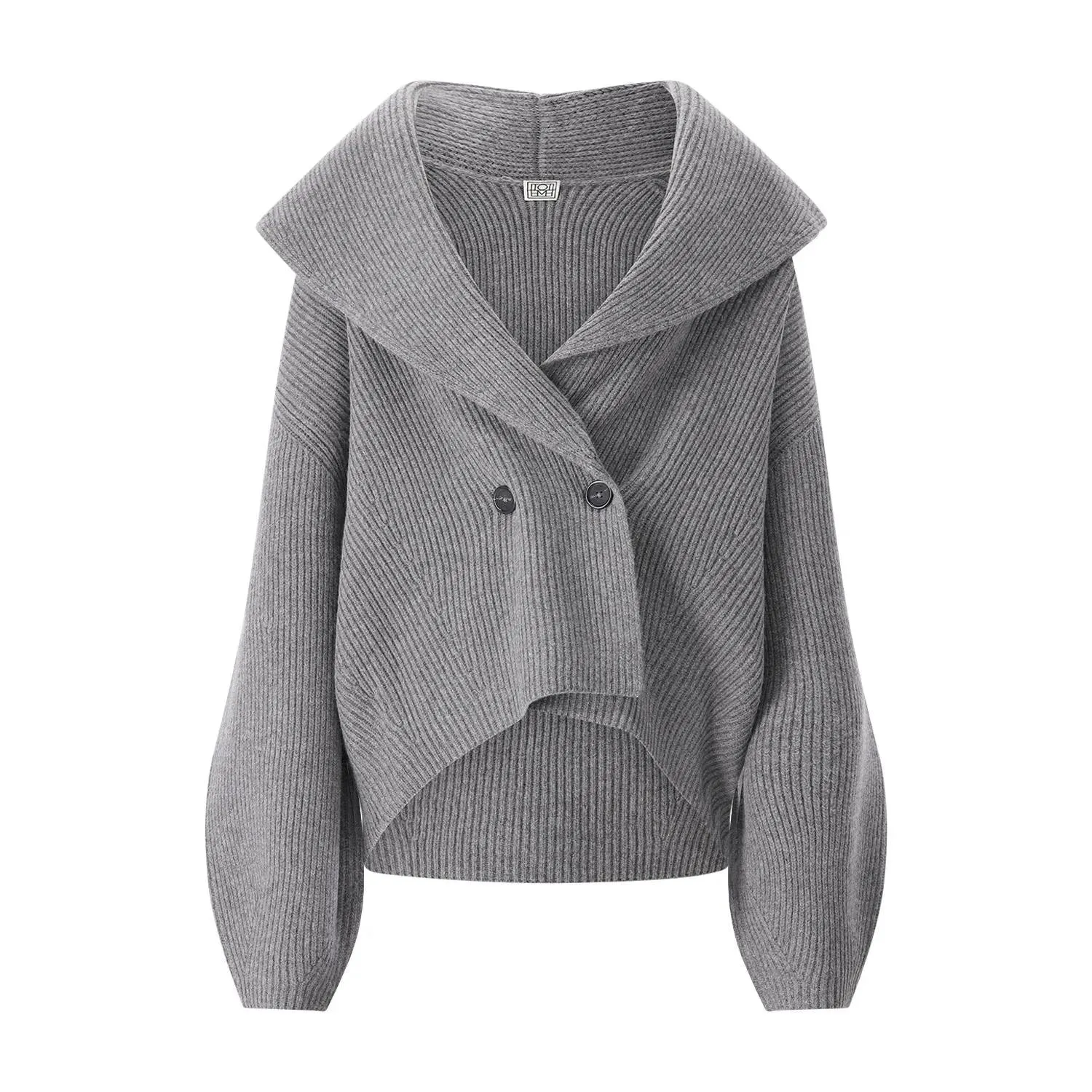 TOTEME - Strickjacke aus Wollmix - Größe M - grau TOTEME - Strickjacke aus Wollmix - Größe M - grau