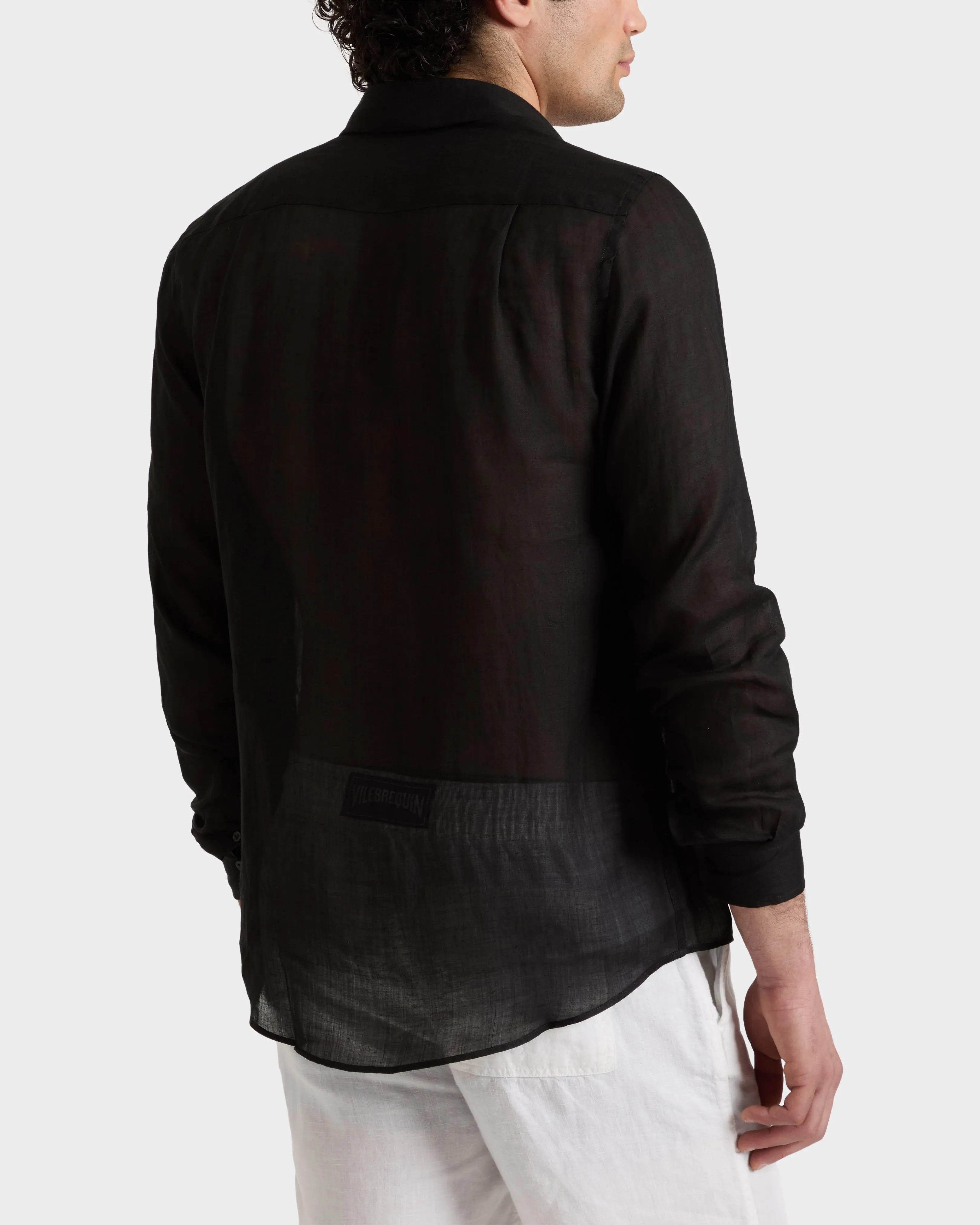 Vilebrequin - Solid Hemd Aus Ramie Für Herren - Hemd - Caracal - Schwarz - Größe XXL – Bild 4