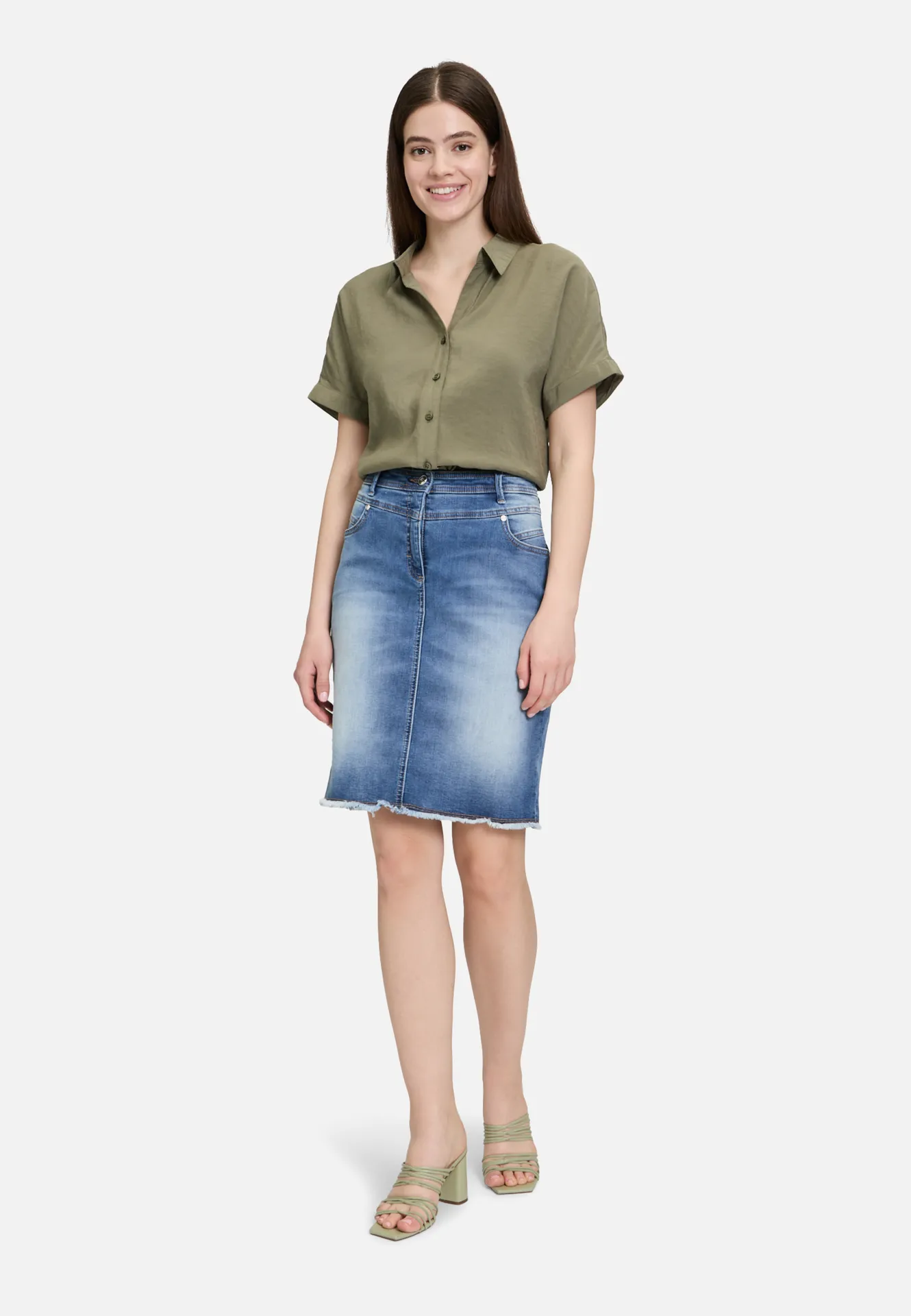 Jeansrock mit Fransen – Bild 2