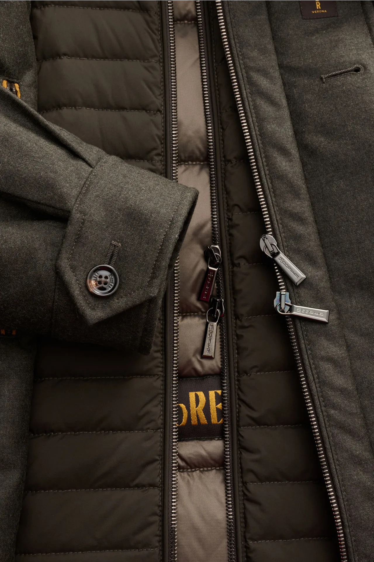 Moorer - Herren - Daunenjacke 'Isac' oliv meliert – Bild 5