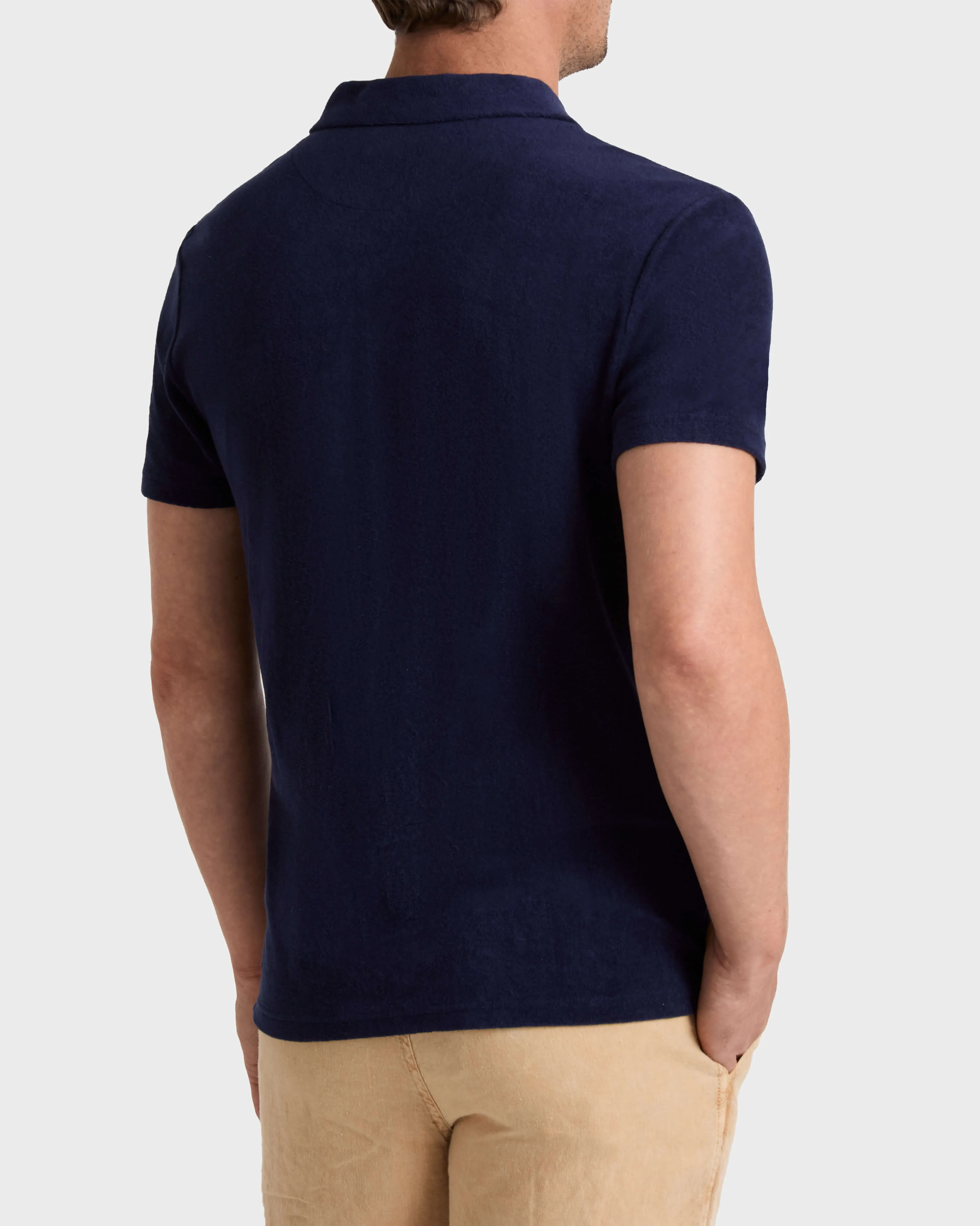 Vilebrequin - Solid Polohemd Aus Jacquard Für Herren - Polohemd - Phoenix - Blau - Größe XXXL – Bild 4