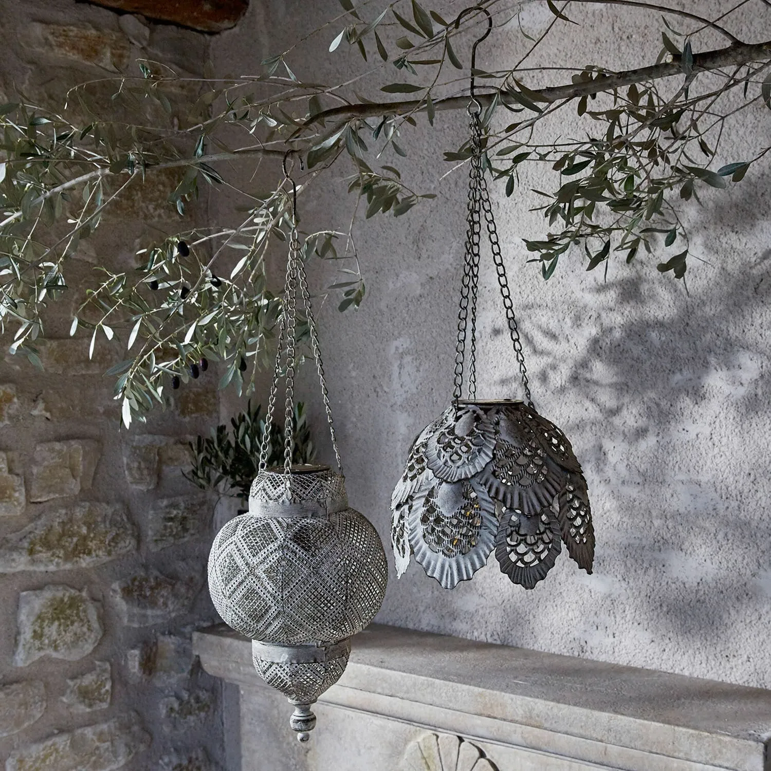 Solar-Hängelaterne 2er Set Paale – Bild 5