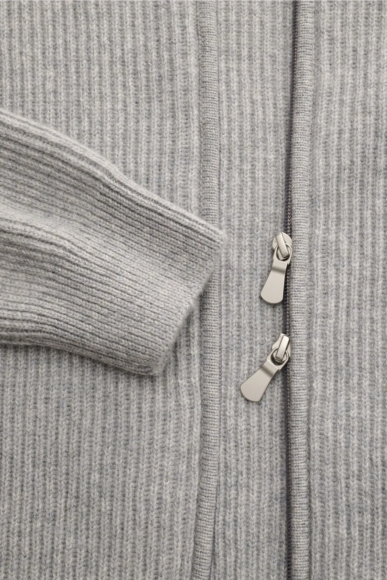 Gran Sasso - Herren - Cashmere Strickjacke grau meliert – Bild 3