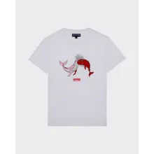 Vilebrequin - Whales Love T-shirt Aus Bio-baumwolle Für Herren - T-shirt - Thom - Weiss - Größe L Vilebrequin - Whales Love T-shirt Aus Bio-baumwolle Für Herren - T-shirt - Thom - Weiss - Größe L