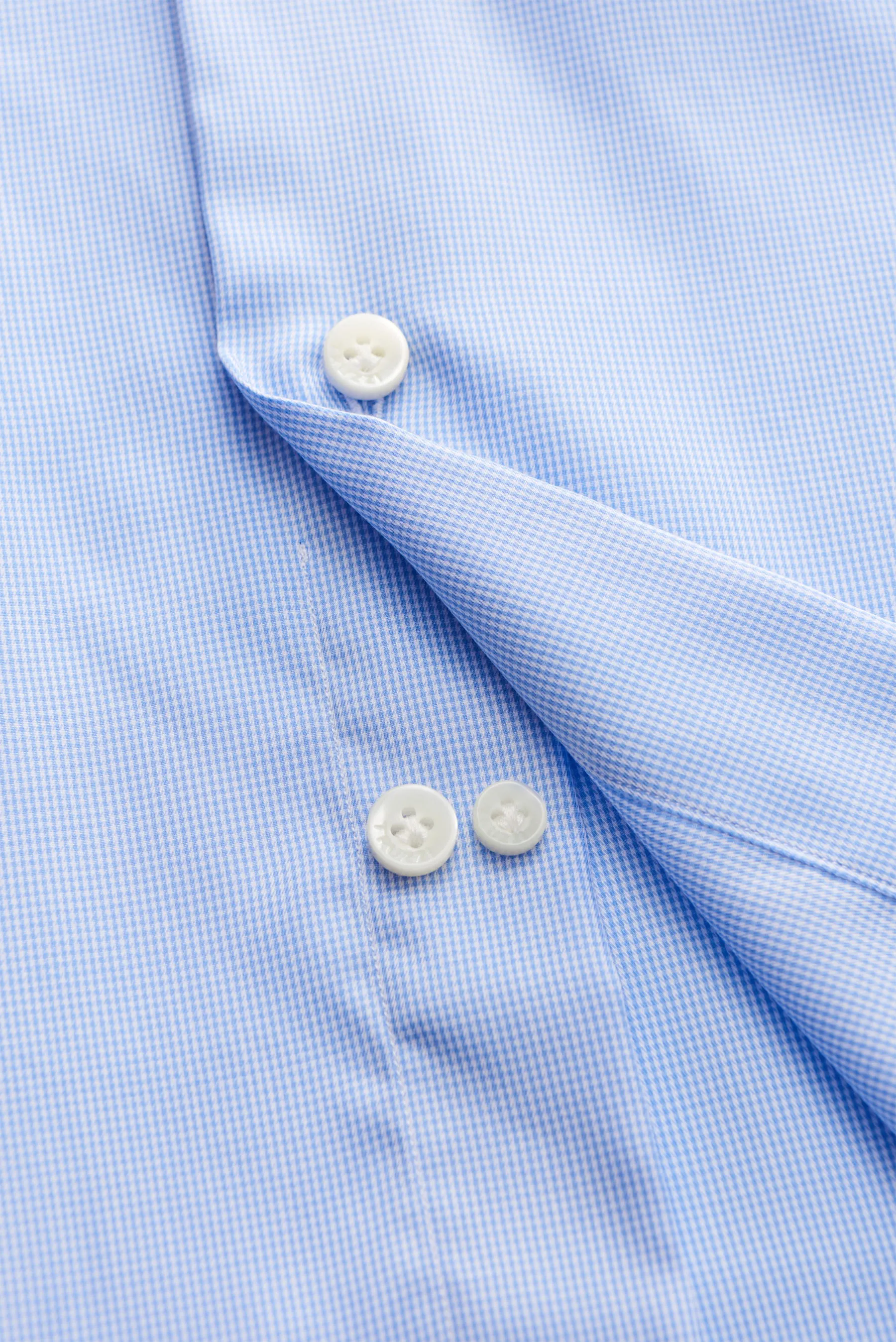 Truzzi - Herren - Business Hemd Haifisch-Kragen 'Napoli Busto' hellblau/weiß kariert – Bild 4