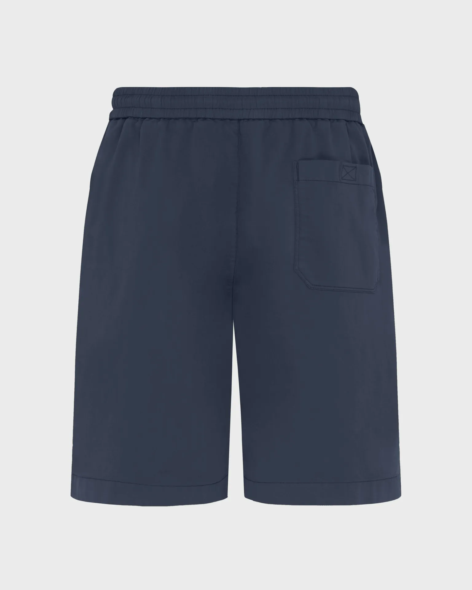 Vilebrequin - Men Satin Cotton Elastic Waist Bermuda Shorts Solid - Bermuda - Bartolo - Blau - Größe XL – Bild 2