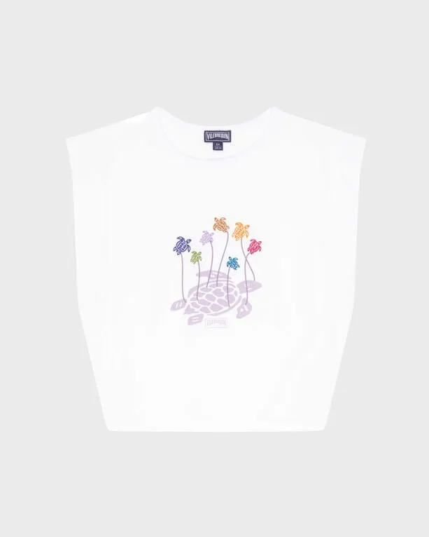 Vilebrequin - Mini Turtle Tanktop Aus Bio-baumwolle Für Mädchen - Trägershirt - Ghost - Weiss - Größe 10 Vilebrequin - Mini Turtle Tanktop Aus Bio-baumwolle Für Mädchen - Trägershirt - Ghost - Weiss - Größe 10