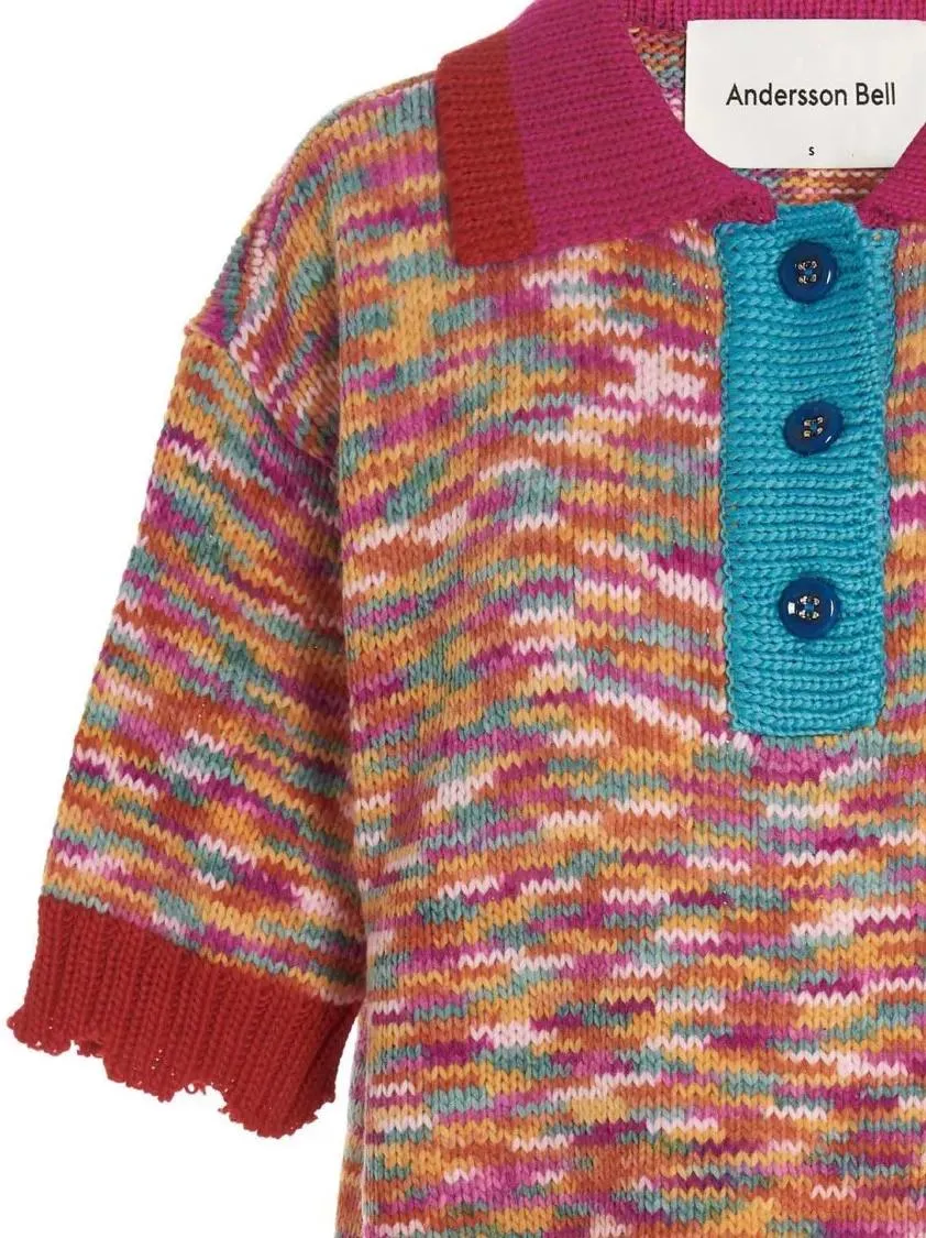 Andersson Bell - 'Portela' Polo Shirt - Größe XS - bunt – Bild 3