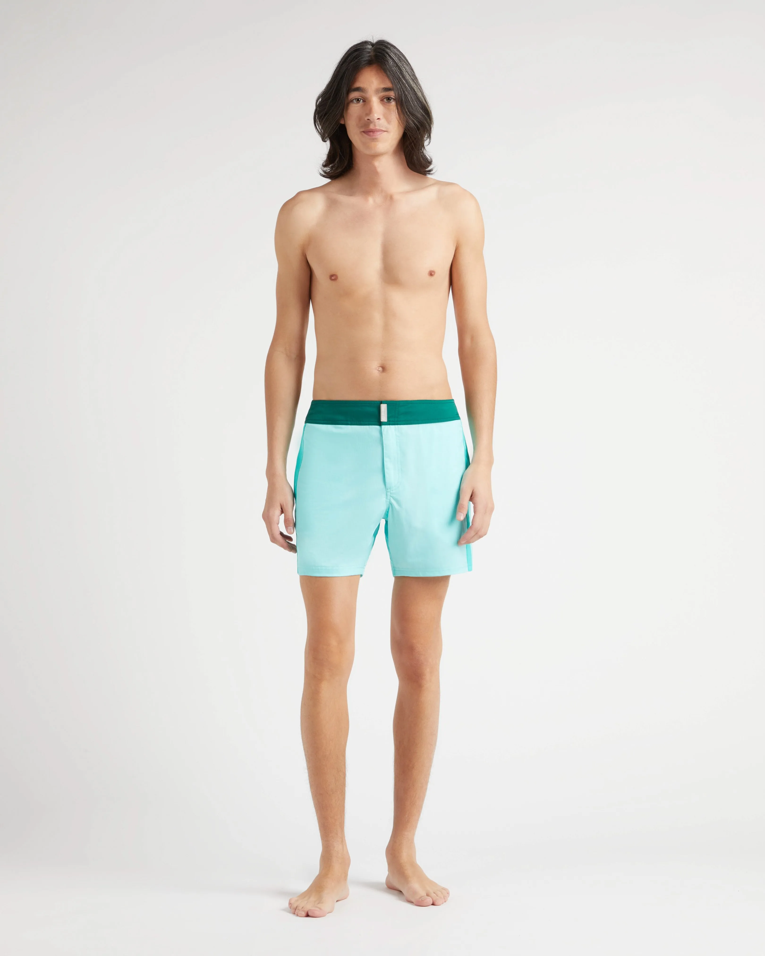 Vilebrequin - Color Block Stretch-badeshorts Mit Flachem Bund Für Herren - Bademode - Merle - Blau - Größe XXXL – Bild 3