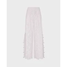 Vilebrequin - Damenhose Aus Blumenspitze - Hose - Prune - Weiss - Größe L Vilebrequin - Damenhose Aus Blumenspitze - Hose - Prune - Weiss - Größe L