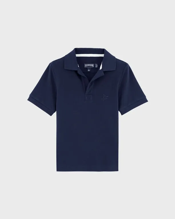 Vilebrequin - Solid Polohemd Aus Baumwollpikee Mit Changierendem Effekt Für Jungen - Polohemd - Pantin - Blau - Größe 14 Vilebrequin - Solid Polohemd Aus Baumwollpikee Mit Changierendem Effekt Für Jungen - Polohemd - Pantin - Blau - Größe 14