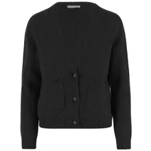 OLIVER LATTUGHI - V-Neck Black Cashmere Cardigan - Größe L - schwarz OLIVER LATTUGHI - V-Neck Black Cashmere Cardigan - Größe L - schwarz