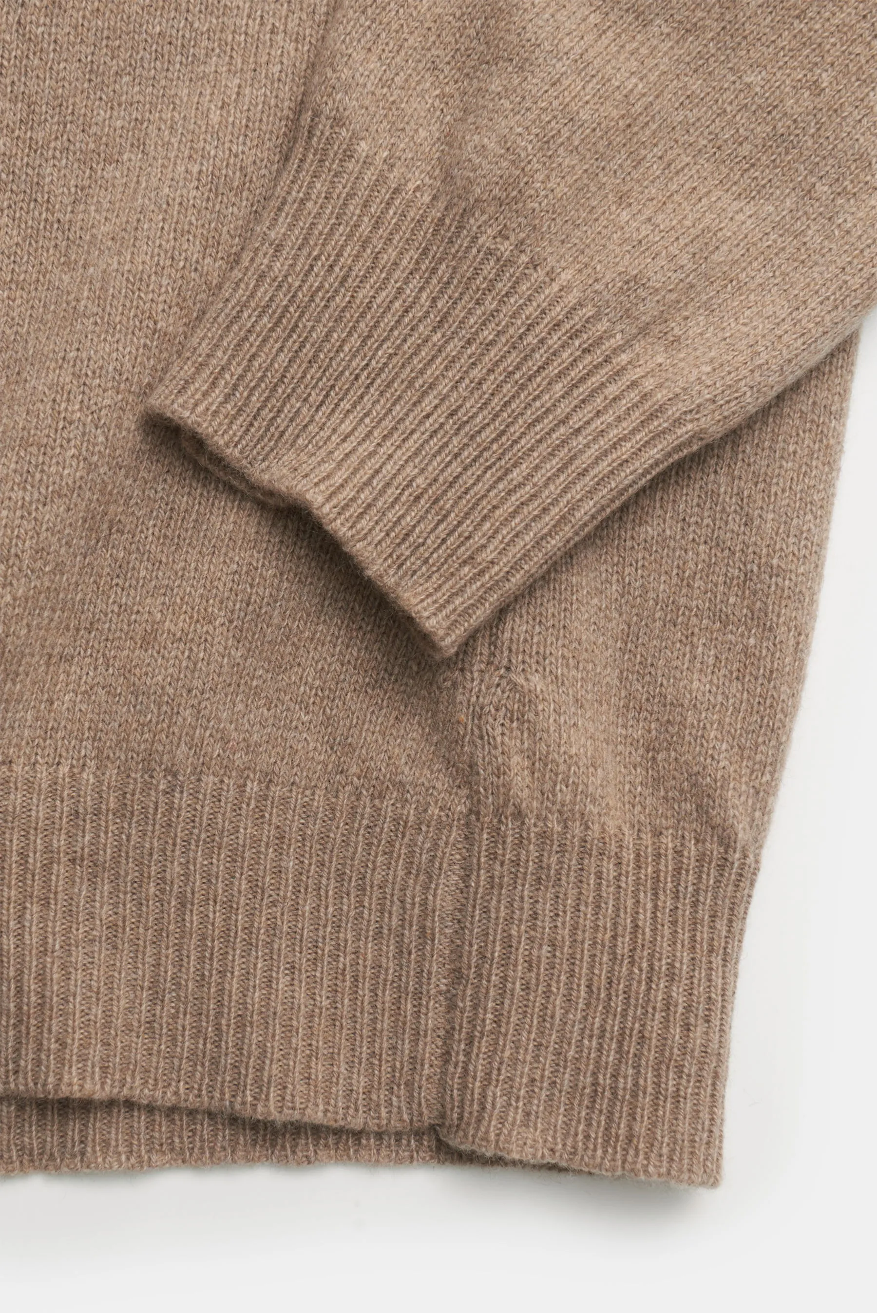 04651/ A trip in a bag - Herren - Cashmere Troyer beige meliert – Bild 4