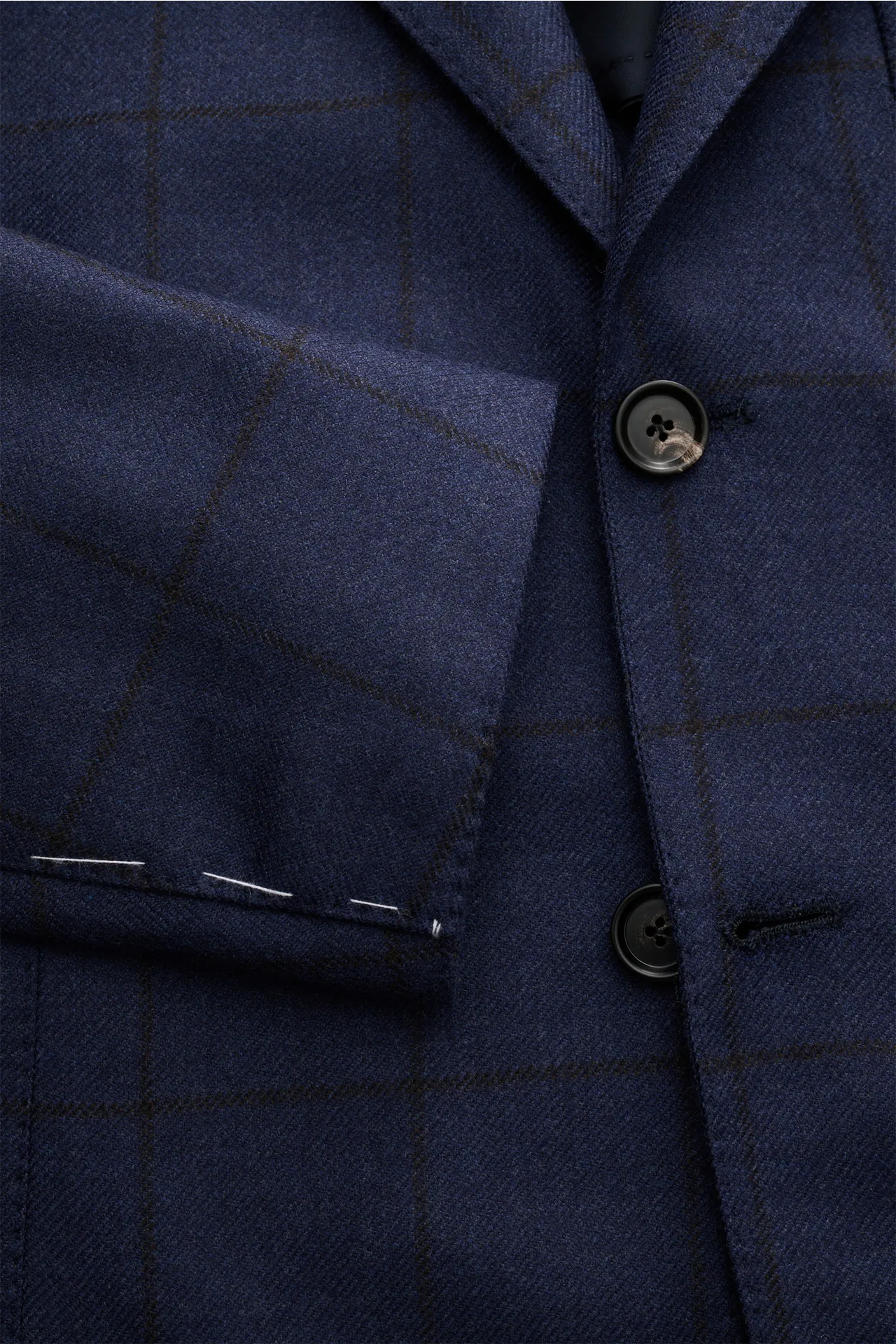 Borrelli - Herren - Sakko 'Procida' navy/schwarz kariert – Bild 2