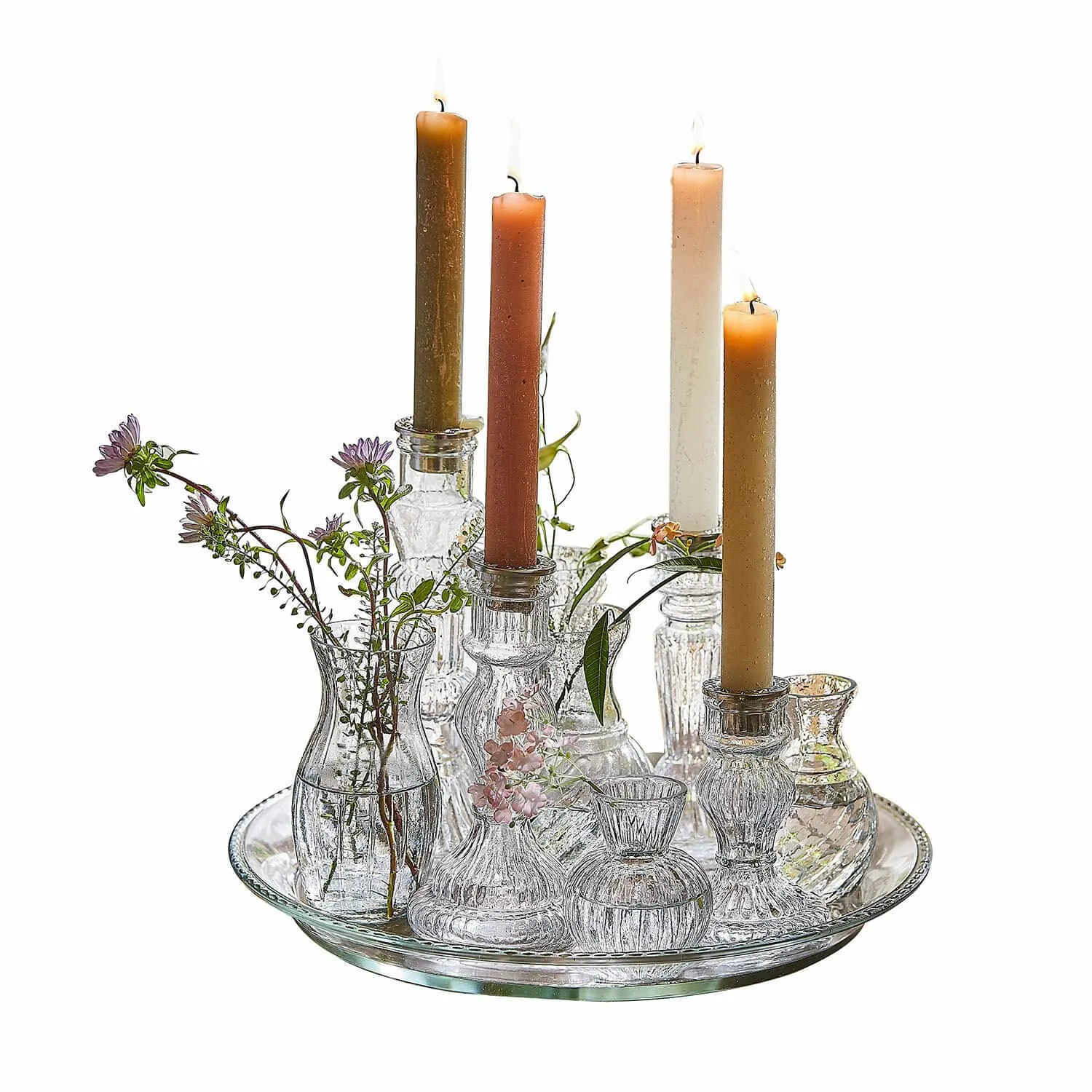 Tablett mit Kerzenständer und Vase Hilevor – Bild 3