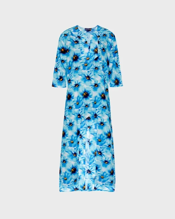 Vilebrequin - Poppies Kaftan Aus Baumwollvoile Für Damen - Kaftan - Leonor - Blau - Größe S Vilebrequin - Poppies Kaftan Aus Baumwollvoile Für Damen - Kaftan - Leonor - Blau - Größe S