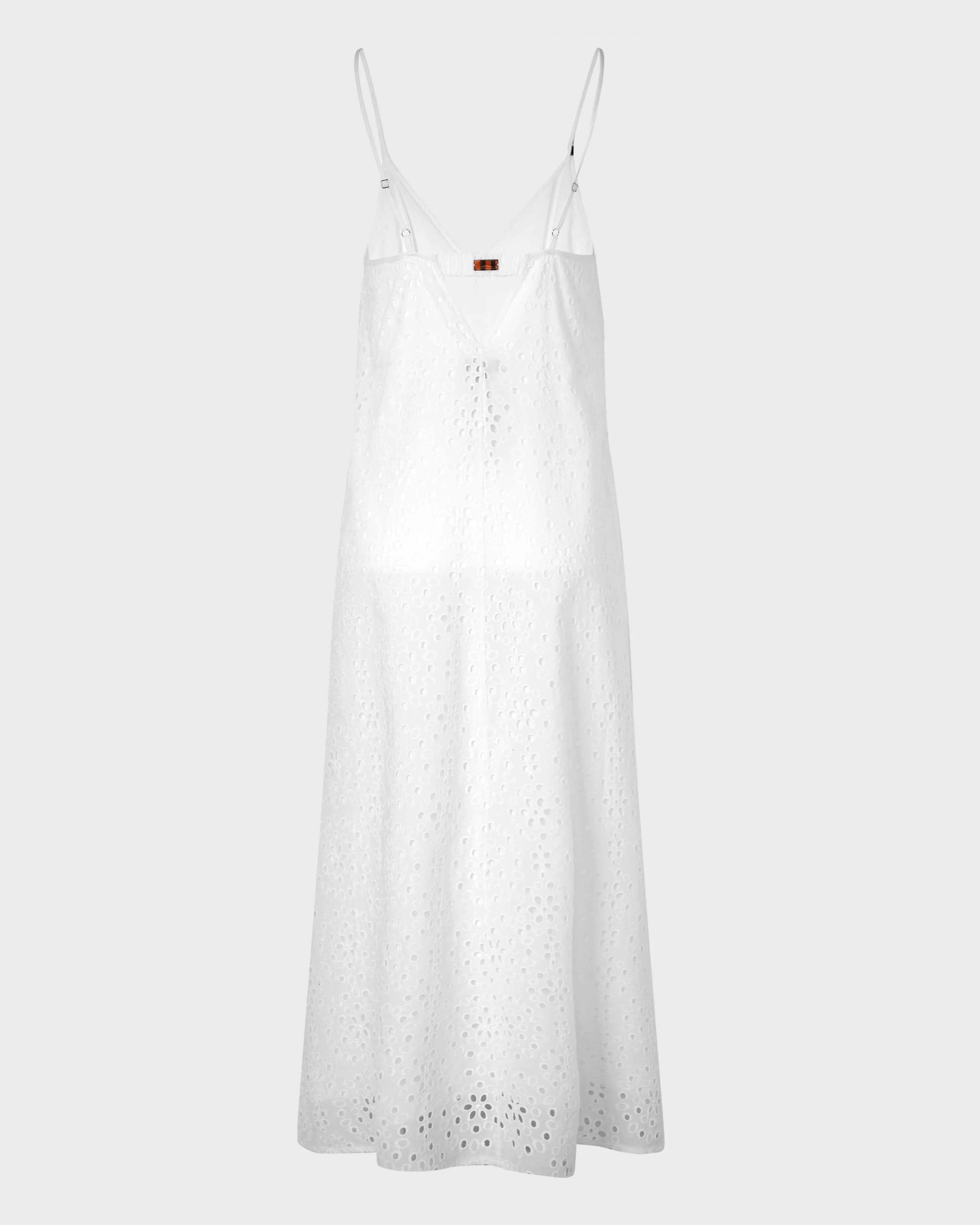 Vilebrequin - Maxi-kleid Aus Broderie Anglaise Mit V-ausschnitt - Tunika - Lizze - Weiss - Größe S – Bild 2