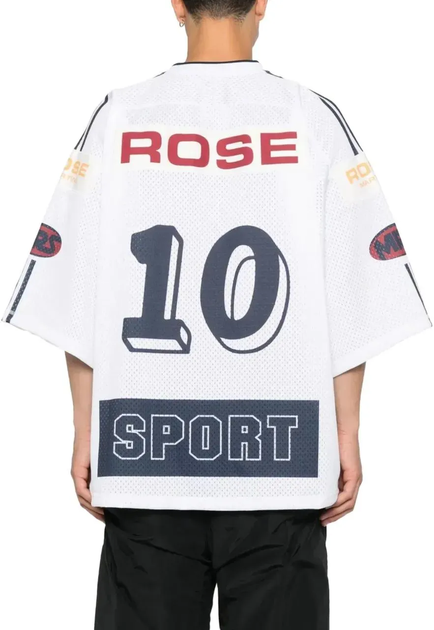 Martine Rose - Oversized Hockey Top White Navy - Größe S - blau – Bild 2