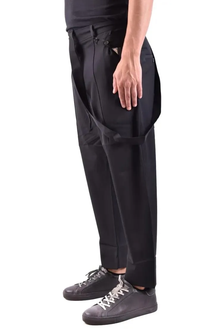 Isabel Benenato - Relaxed Wide-Leg Trousers With Strap Detail - Größe 50 - schwarz – Bild 4