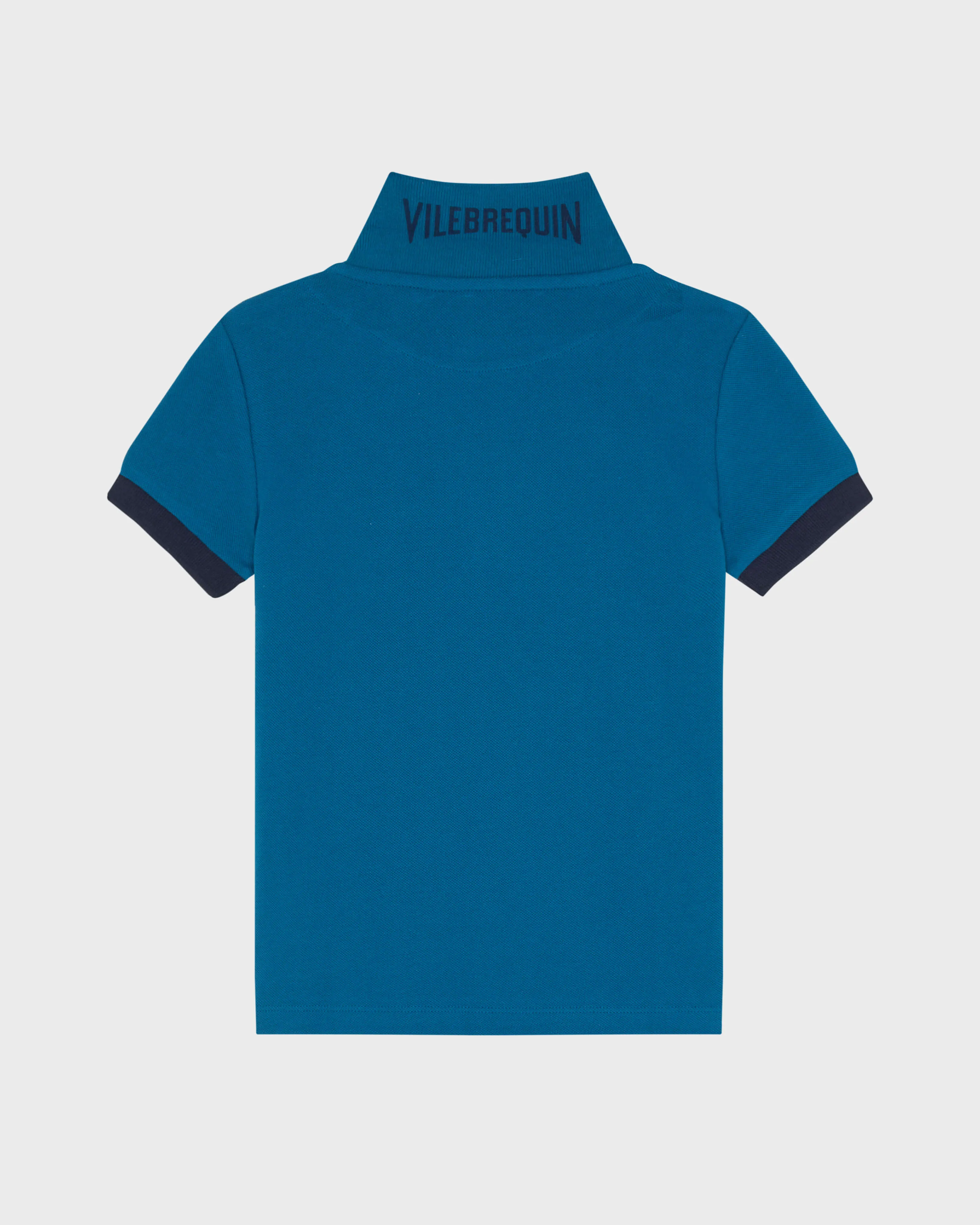 Vilebrequin - Solid Polohemd Aus Bio-baumwolle Für Jungen - Polohemd - Pantin - Blau - Größe 2 – Bild 2